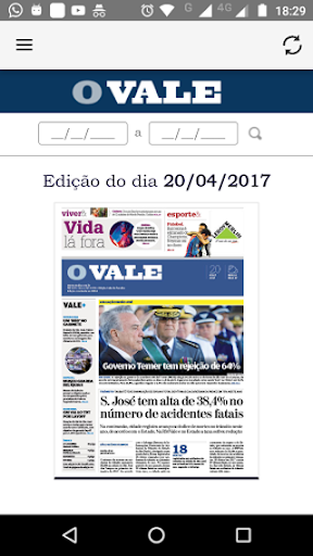 Jornal OVALE Screen 2