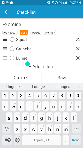Checklist - Daily,Weekly To-Do Screen 2