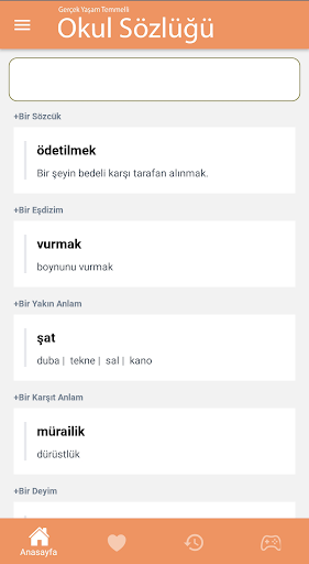 Android application Türkçe Okul Sözlüğü screenshort