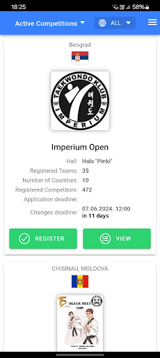 Android application TKD-Reg screenshort