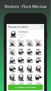 Captura de Pantalla 13 Stickers - Flork Merlina android