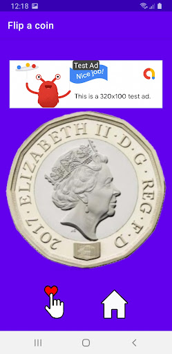 Flip a coin Screen 3