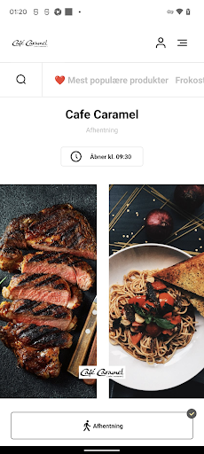 Android application Cafe Caramel screenshort