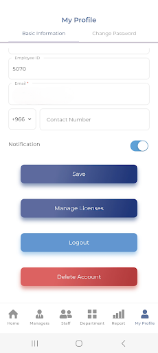 Android application Staff Pod screenshort