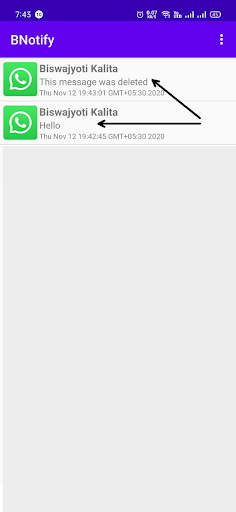 BNotify Screen 2