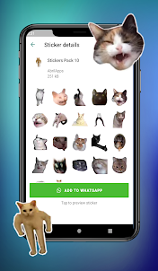 Кошачьи наклейки WhatsApp
