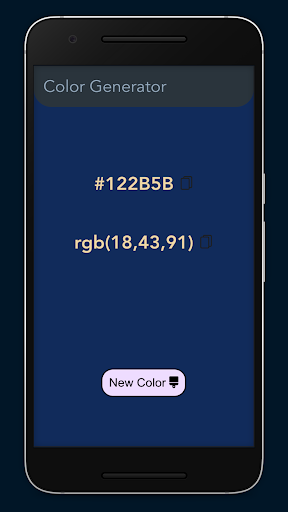 Android application Color Generator screenshort