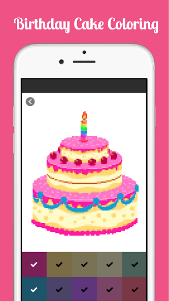 Birthday Cake Coloring Number banner