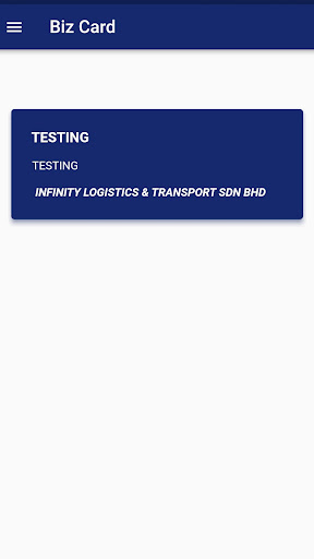 Infinity BizCard Screen 3