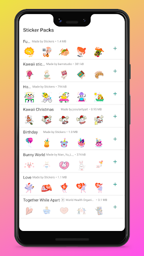 Android application Sticker Hive screenshort