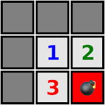 Minesweeper in the dark