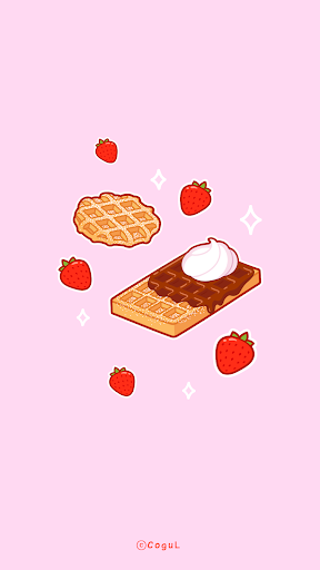 Android application 카카오톡 테마 - 스트로베리_와플 screenshort