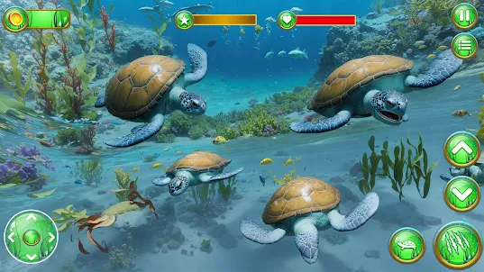 Família tartarugas selvagens