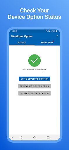 Android application Developer Option screenshort