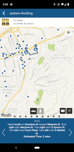 Screenshot of Explore Asheville
