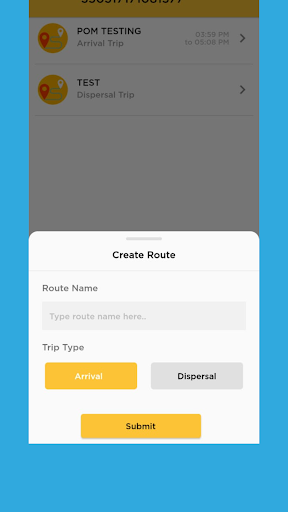 NeoTrack - Driver App Screen 2