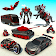 Flying Tiger Robot Car Games icon