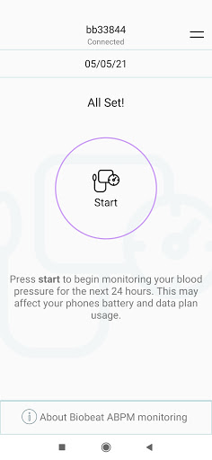 Biobeat ABPM Screen 2