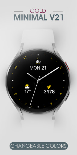 Minimal Gold v21 Watch Face Screen 2