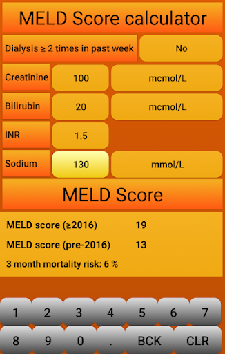 MELD score calculator