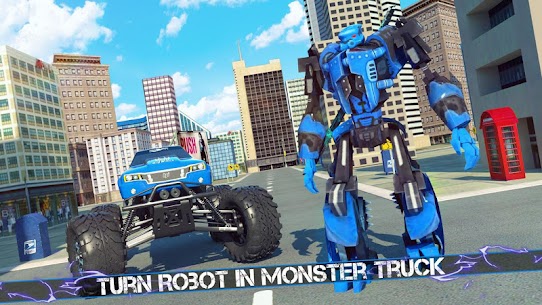 Flying Robot Monster Truck Battle 2019 5
