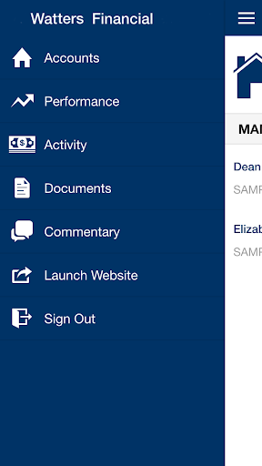 Android application Watters Financial Services screenshort