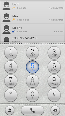 Theme for ExDialer White Leatherのおすすめ画像1