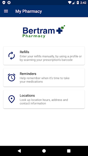Android application Bertram Pharmacy screenshort