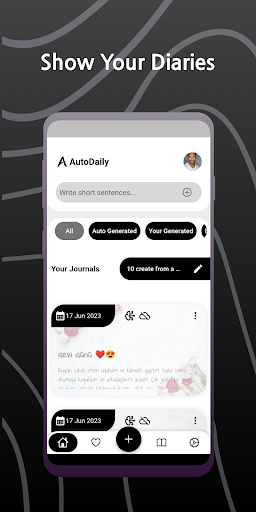 Android application AutoDaily - AI Diary screenshort
