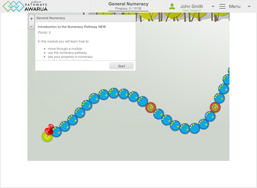Numeracy: Pathways Awarua Screen 2