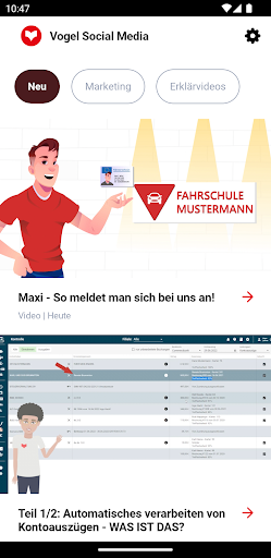 Android application Vogel Social Media screenshort