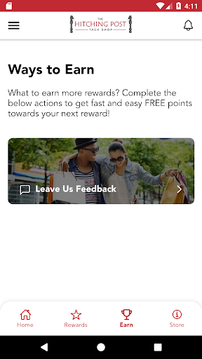 Android application The Hitching Post Tack Rewards screenshort