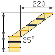 Staircase with a 90 degrees