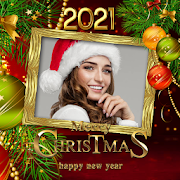 Christmas 2021 Photo Frames,New Year Greeting 2021