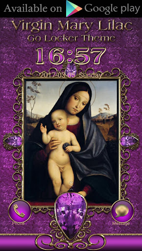 Virgin Mary Lilac Go Keyboard