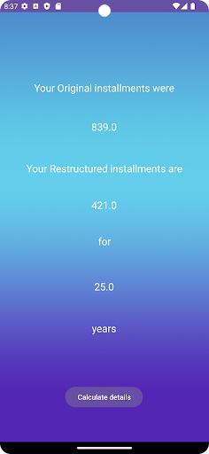 Loan Resturcturing Screen 2