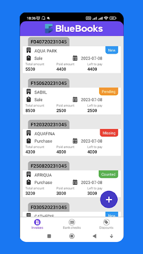 BlueBooks Screen 2