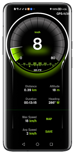 Android application Speed View GPS screenshort