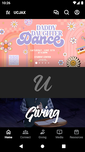 Android application University Church screenshort