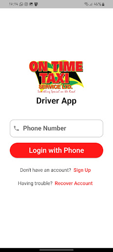 Android application ON TIME Taxi Driver screenshort