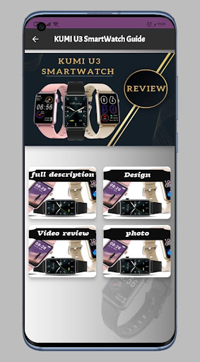 KUMI U3 SmartWatch Guide Screen 2