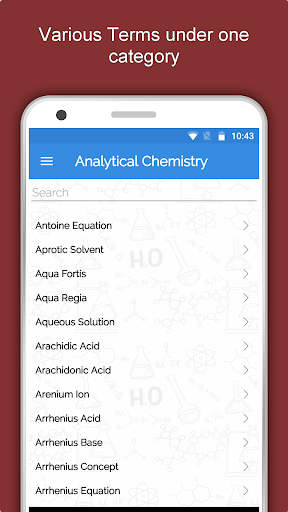 Screenshot of Chemistry Dictionary Offline