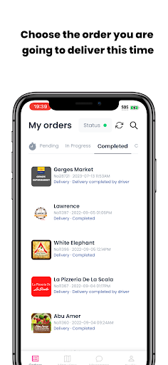 YO driver app Screen 2