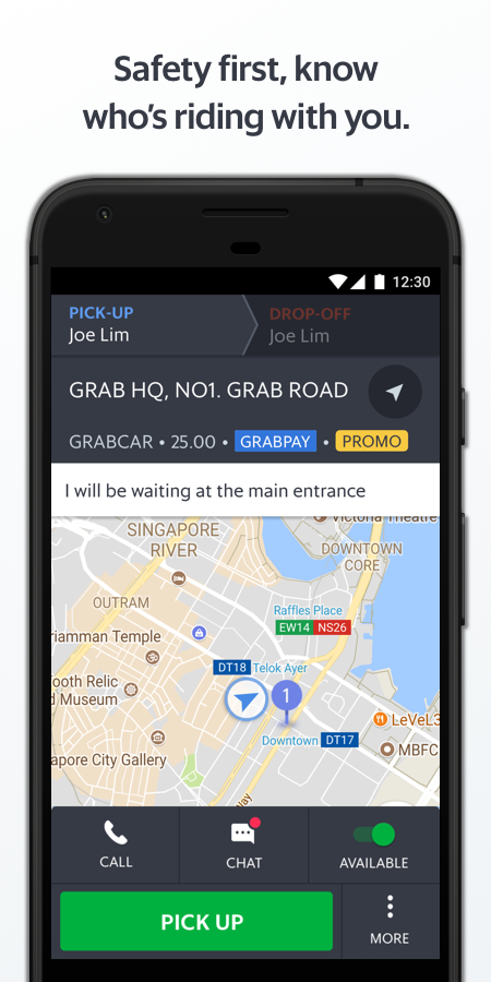 Android application Grab Driver screenshort