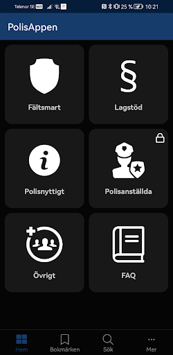 Android application PolisAppen screenshort
