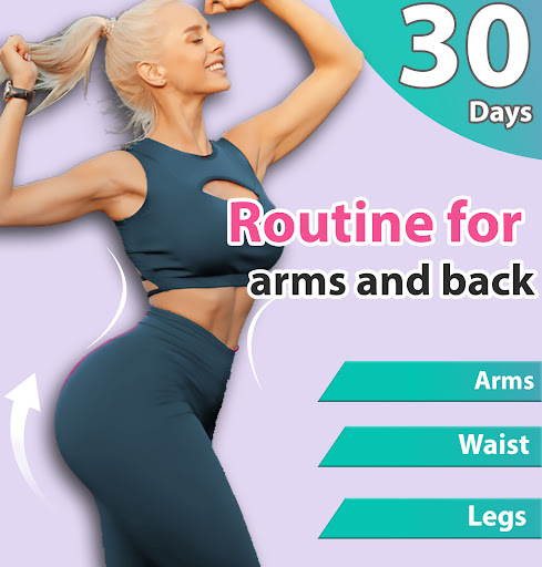 Android application Arm and back exercises screenshort