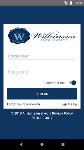 Android application Wilkinson Insurance Online screenshort