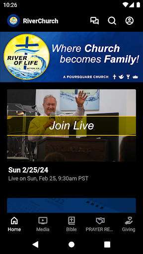 Android application River of Life Acton screenshort