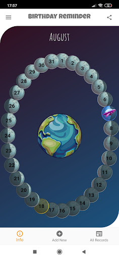 Android application Moontag Birthday Wish Reminder screenshort