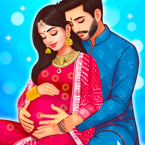 Indian Fashion Mom Baby Shower  Icon